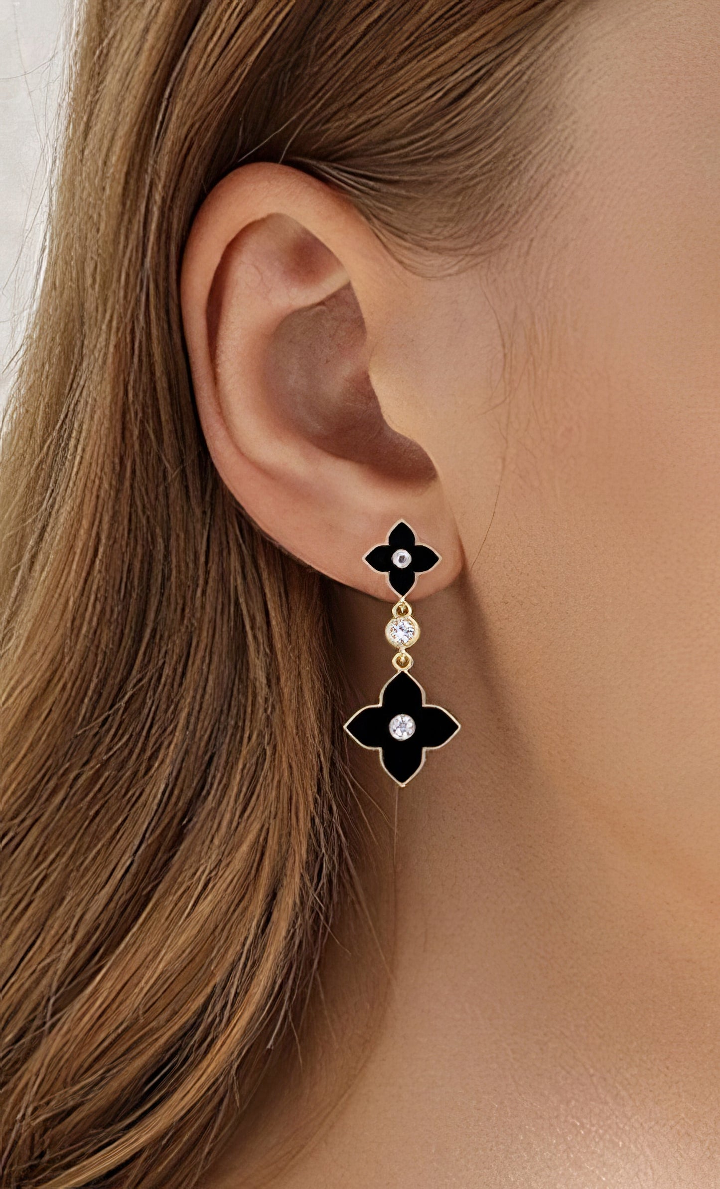 Four Leaf Clover Dangle Earring