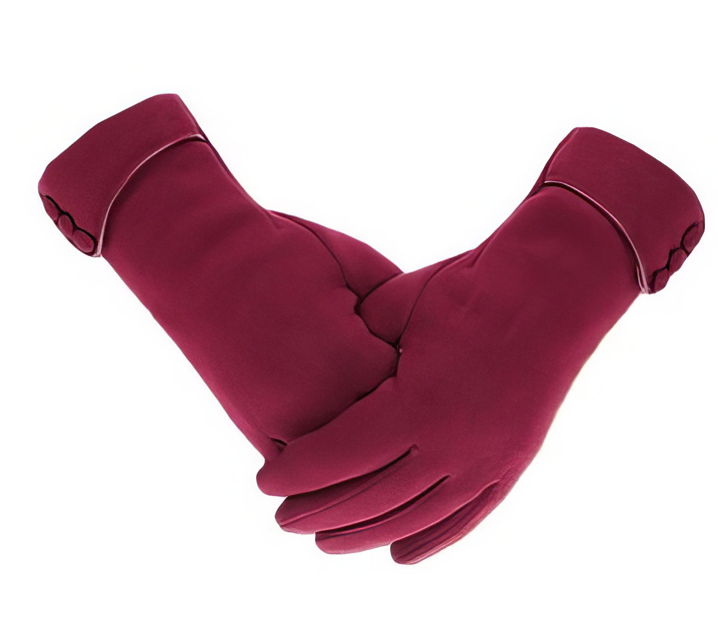 Touch Screen Winter Autumn Driving Gloves in Wine Red