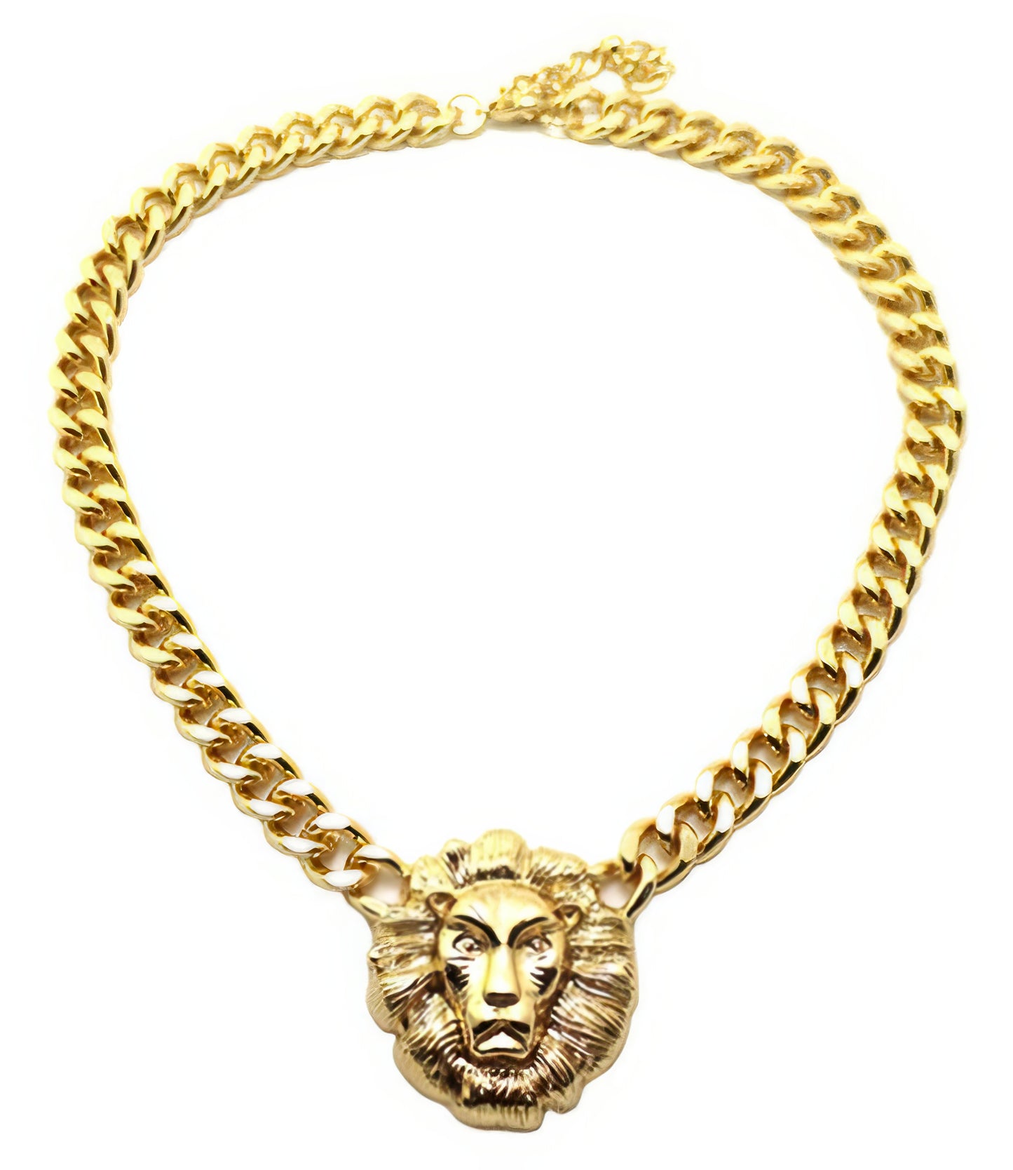 Big Lion Pendant Avatar Chain Necklace In Gold