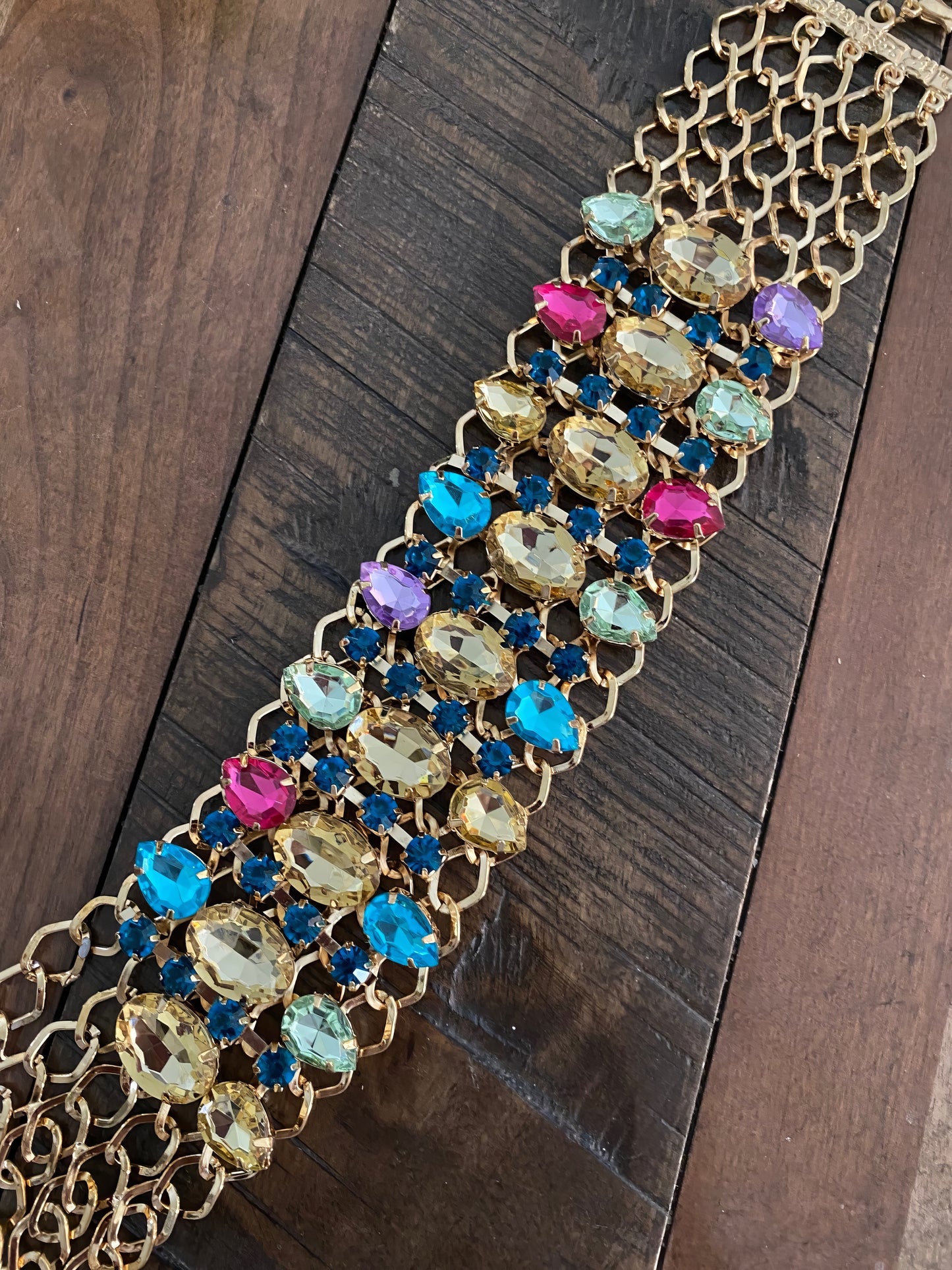 Luxury Multi-Color Crystal Choker Necklace