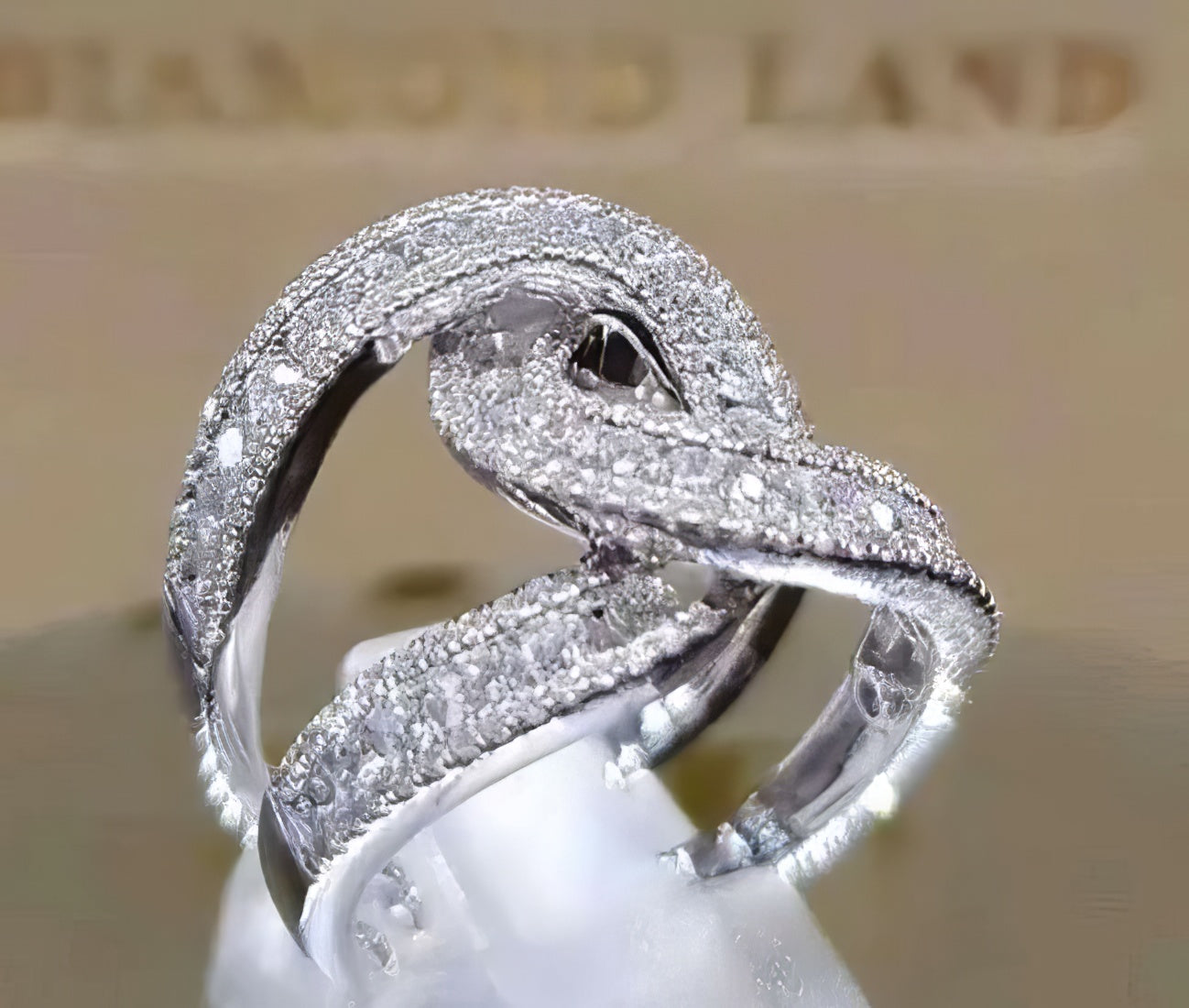 Designer inspired Multi-Stone Fashion  Ring in Silver 6-7-8-9-10