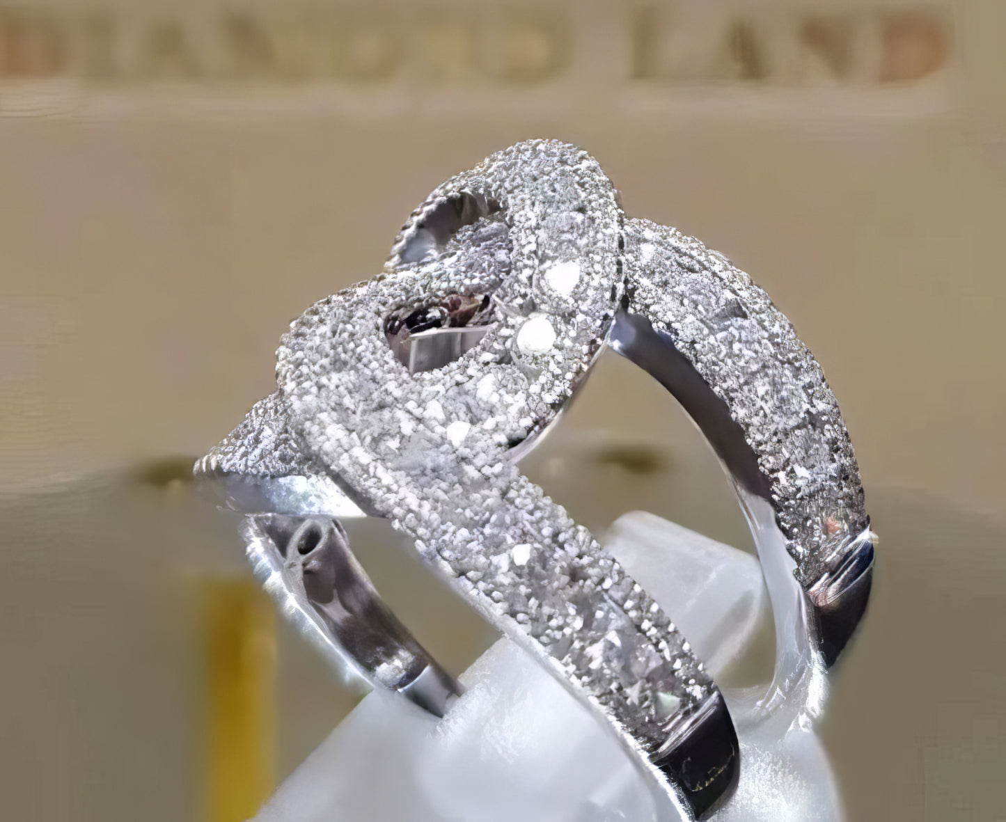 Designer inspired Multi-Stone Fashion  Ring in Silver 6-7-8-9-10