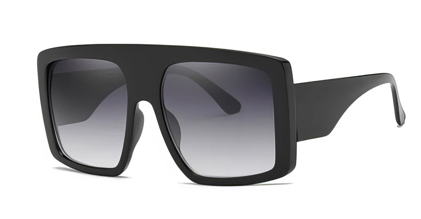 Oversized Square Sunglasses in Black